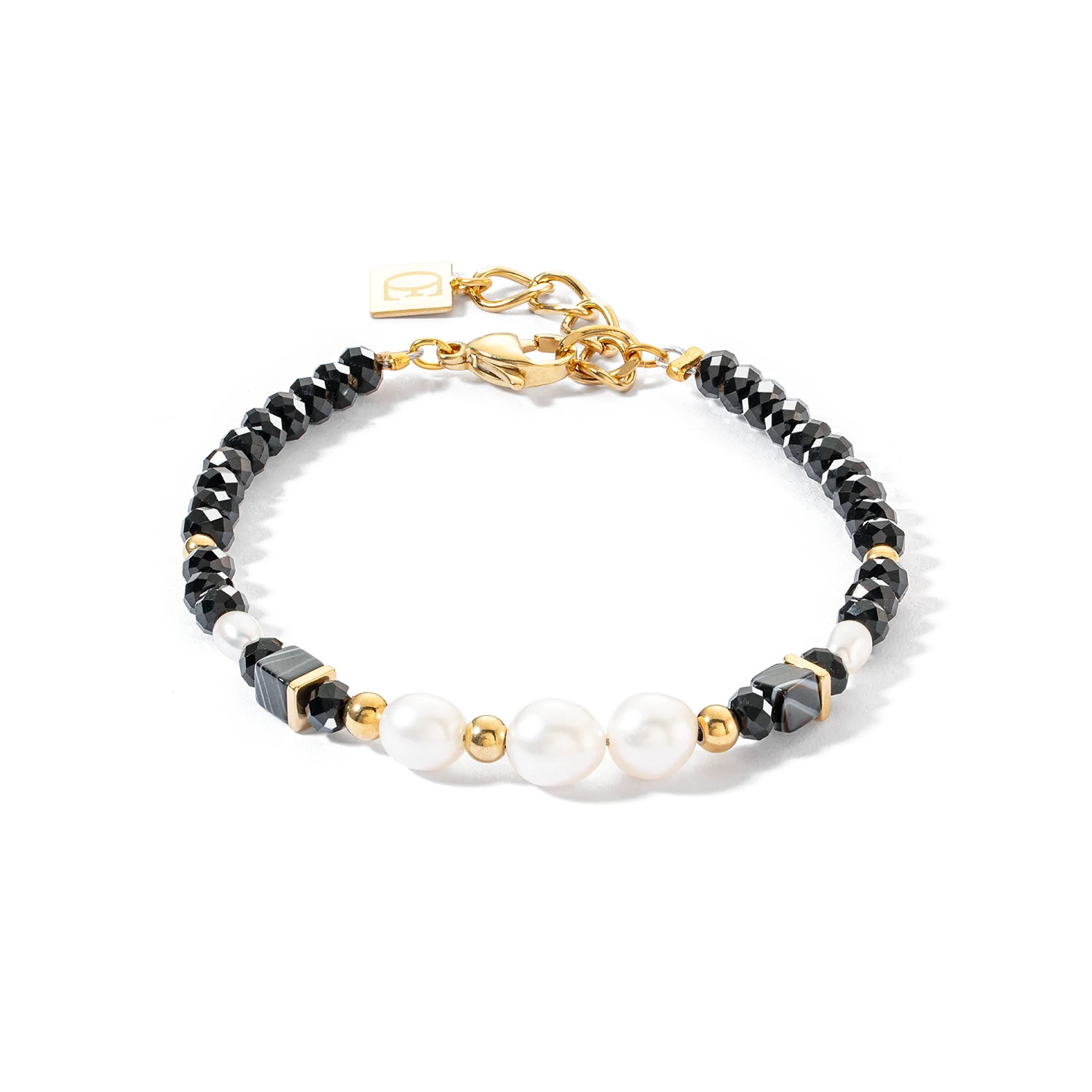 Coeur de Lion Perlen & Onyx Armband