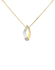 Anhänger Weiss und Gelbgold 18kt mit Brillanten