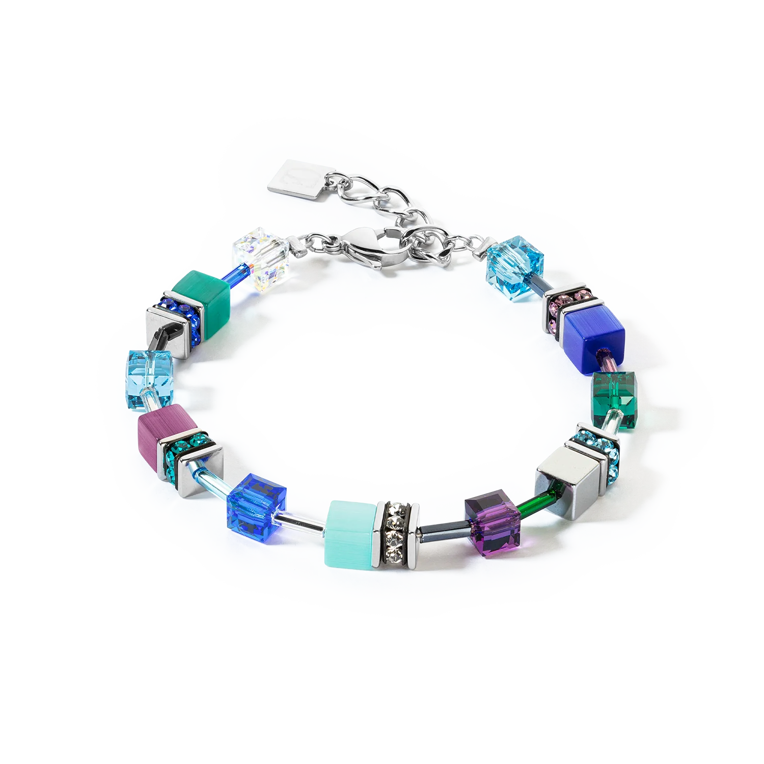 Armband GeoCUBE® Iconic türkis-lila