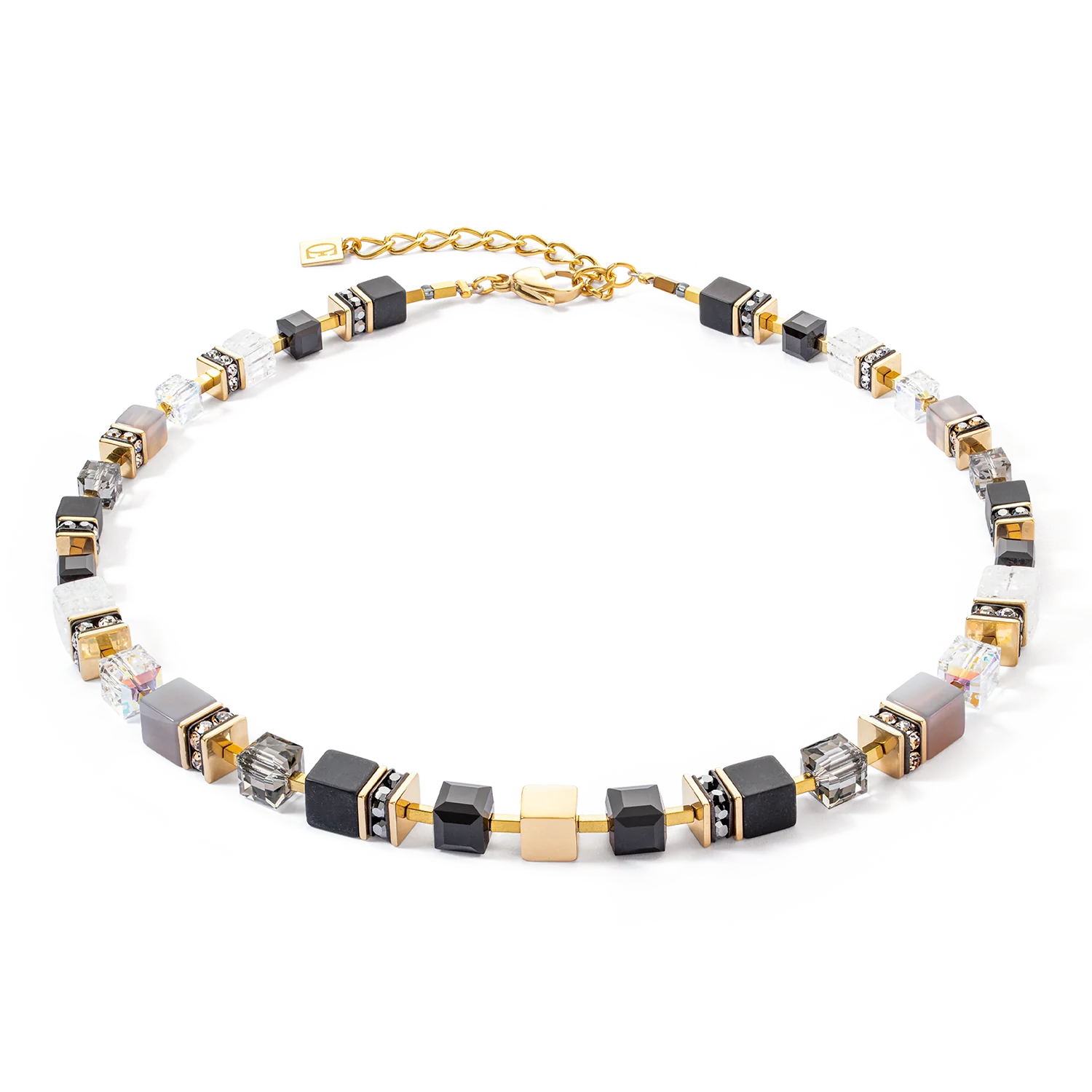 Coeur de Lion GeoCUBE® Precious Statement Halskette gold-schwarz