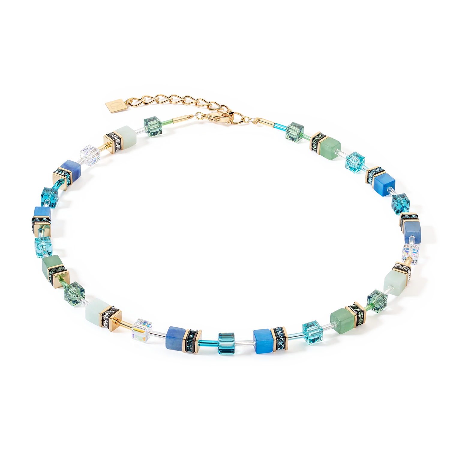 Collier GeoCUBE® Iconic Precious grün-türkis