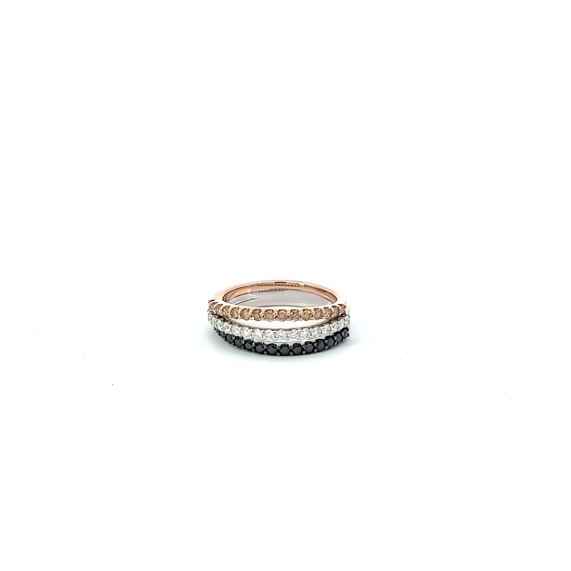 Ring Rose und Weissgold 18kt mit Brill.