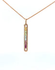 Anhänger Rosegold 18kt mit Farbsteine