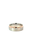 Partnerring in Silber und Rosegold 14kt mit Brillanten