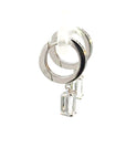 Creolen in Weissgold 18kt mit Brillanten und Topas