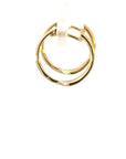 Creolen in Gelbgold 18kt mit Brillanten