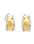 Creolen in Weiss und Gelbgold 18kt mit Brillanten