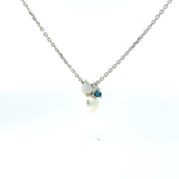 Anhänger Weissgold 18kt Süsswasserzuchtperle Bouton