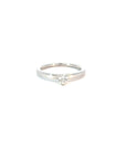 Ring Solitär in Weissgold 18kt mit Herzschliff