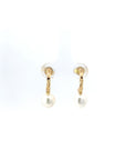 Creolen Perle Weiss/Gelbgold 18kt