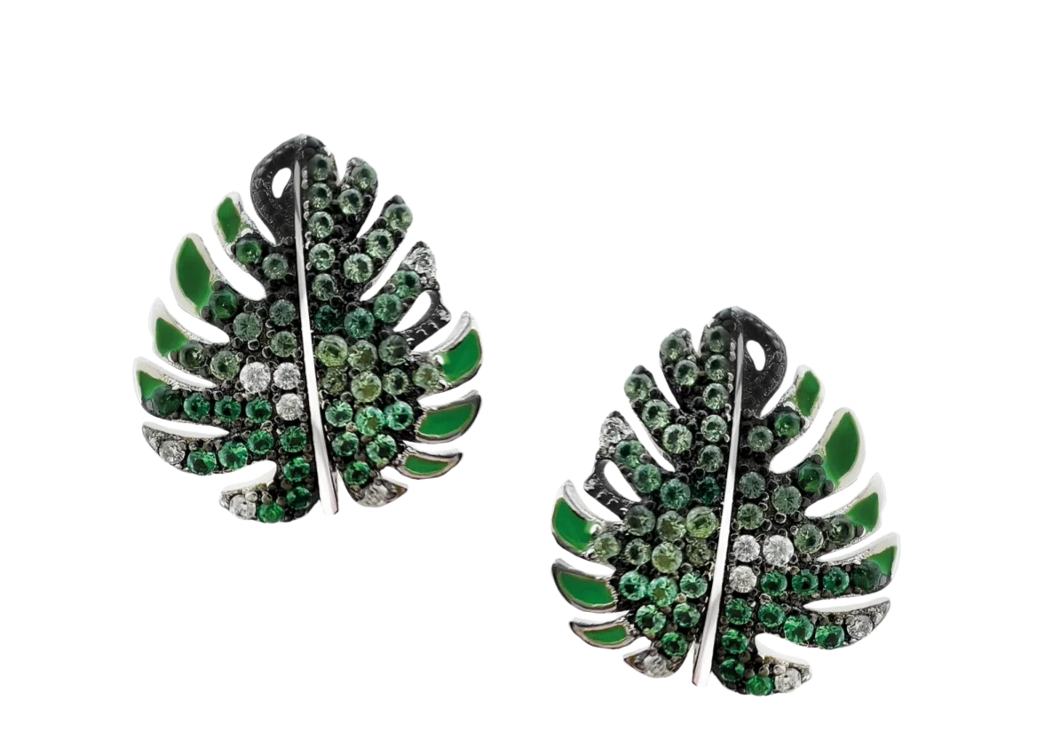 monstera ohrstecker Ohrstecker Monsterblatt – Goldlaedeli