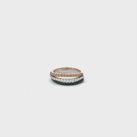 Ring Rose und Weissgold 18kt mit Brill.