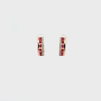 Creolen Rosegold 18kt Rubine