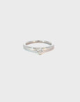 Ring Solitär in Weissgold 18kt mit Herzschliff