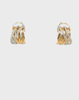Creolen Gelb und Weissgold 18kt mit Brillanten