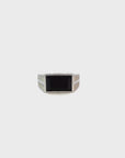 Ring Edelstahl Achat schwarz