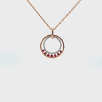 Anhänger Rosegold 18kt Rubine