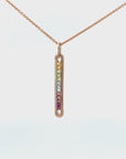 Anhänger Rosegold 18kt mit Farbsteine