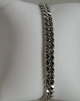 Kette Panzer Silber 925  rhodiniert