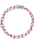 Amen Armbänder Silber 925 Kristall Schwarz