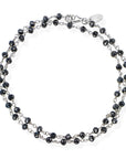 Amen Armbänder Silber 925 Kristall Schwarz