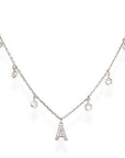 Amen Collier Buchstabe A Silber 925 mit Zirkonia