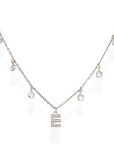 Amen Collier Buchstabe A Silber 925 mit Zirkonia