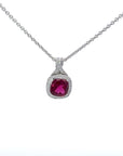 Anhänger mit Kette Rubelith Antik