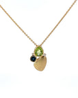 Anhänger mit Kette Farbsteine