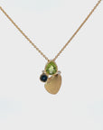 Anhänger mit Kette Farbsteine