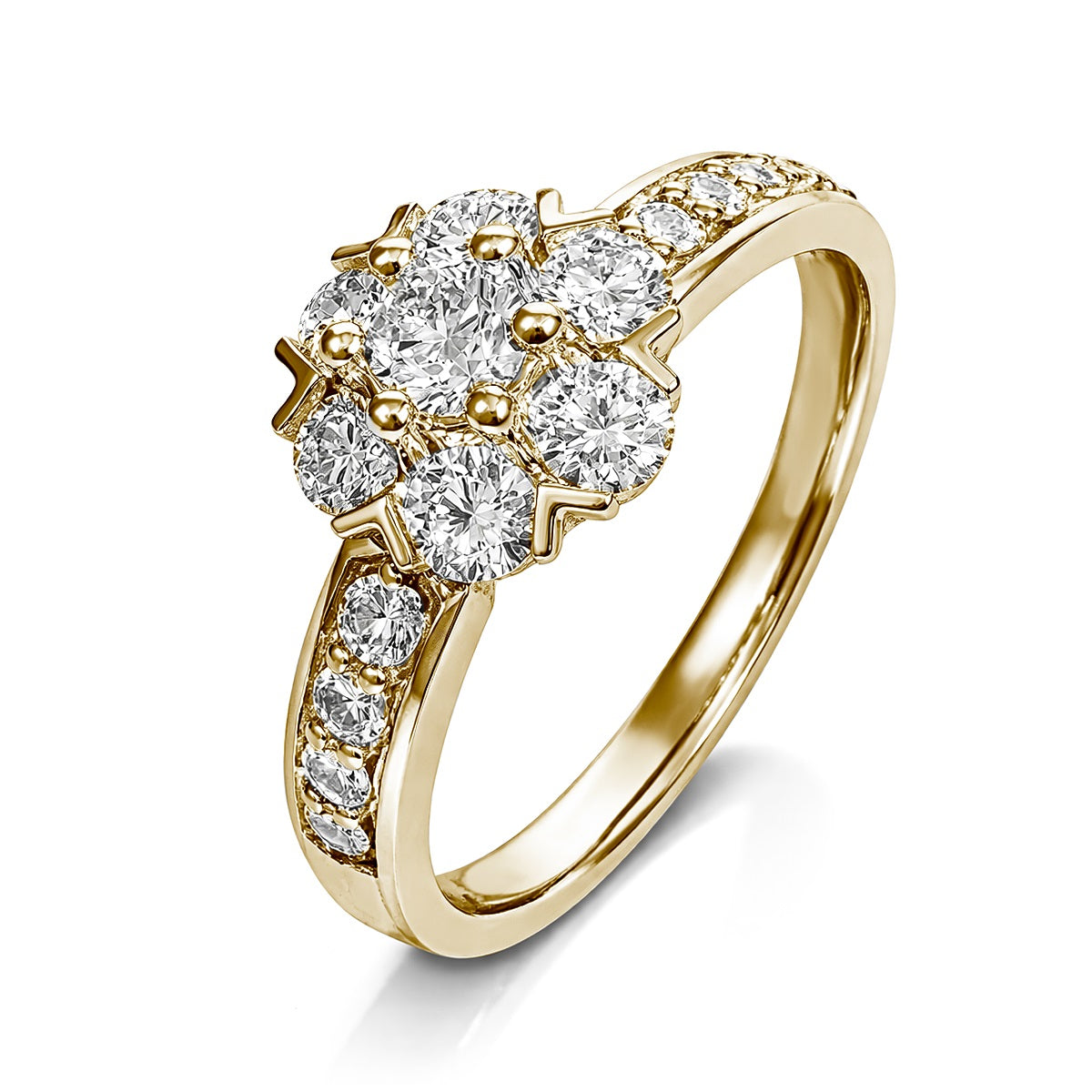 Ring in Gelbgold 18kt mit Brillanten