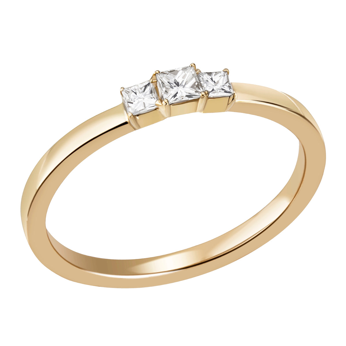 Ring in Gelbgold 18kt mit Diamanten