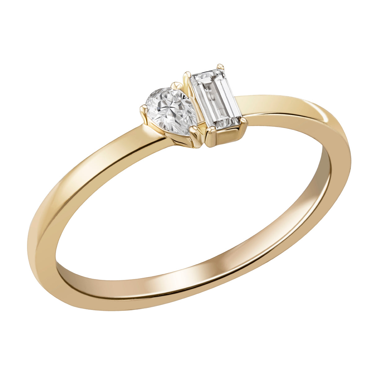 Ring in Gelbgold 18kt mit Diamanten