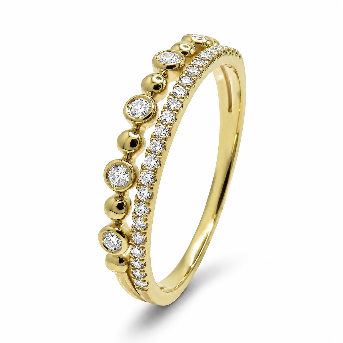 Ring in Gelbgold 18kt mit Brillanten
