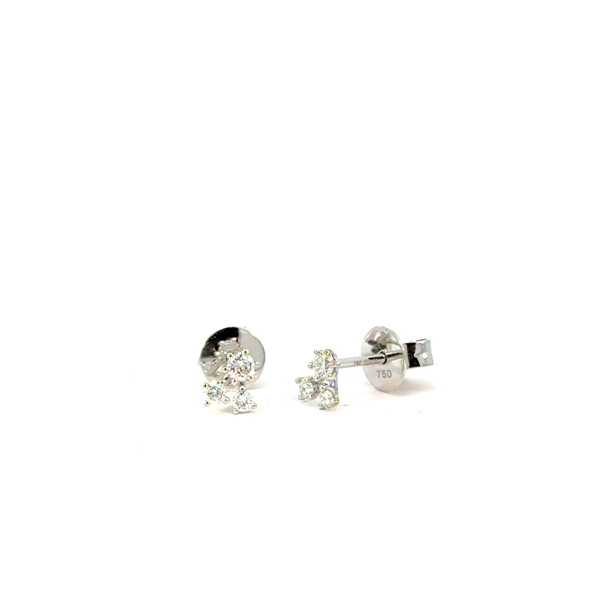 Ohrstecker in Weissgold 18kt mit Brillanten