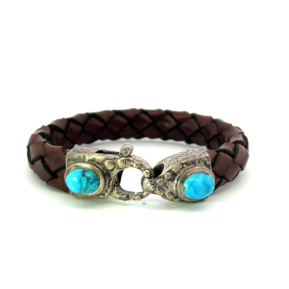 Armband Leder mit Türkis
