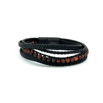 Armband Edelstahl Tigerauge
