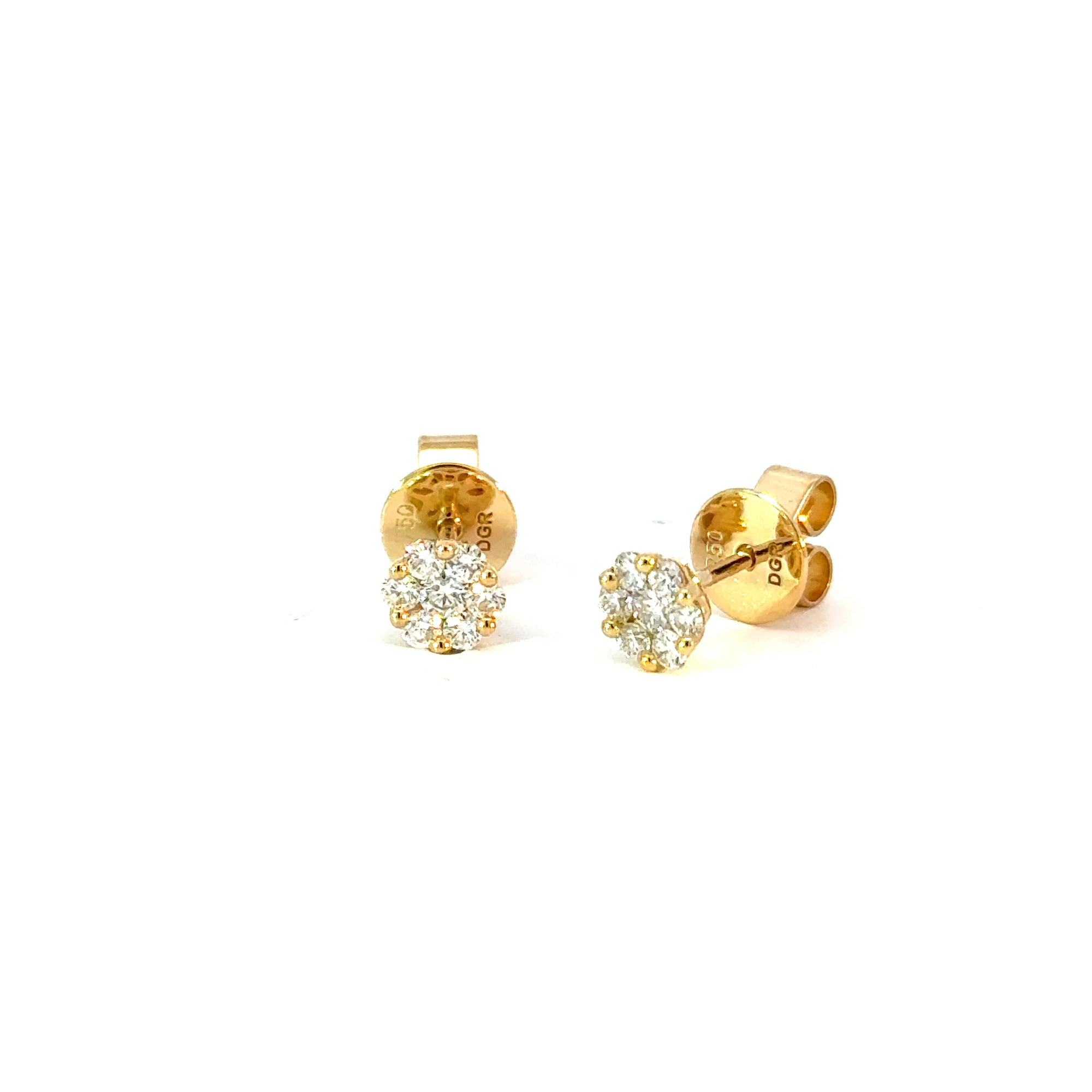 Ohrstecker in Gelbgold 18kt mit Brillanten