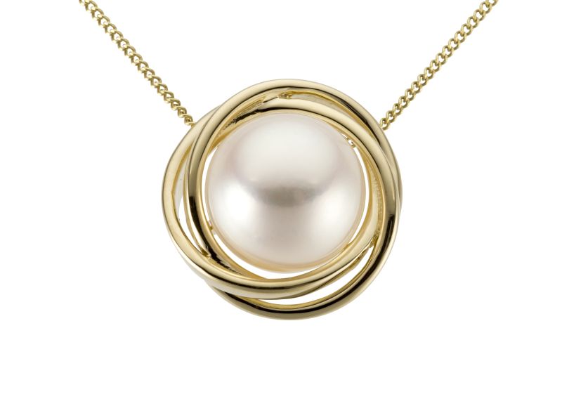 Anhänger in Gelbgold 18kt mit Perle