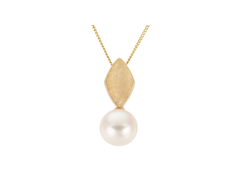 Anhänger in Gelbgold 18kt mit Perle