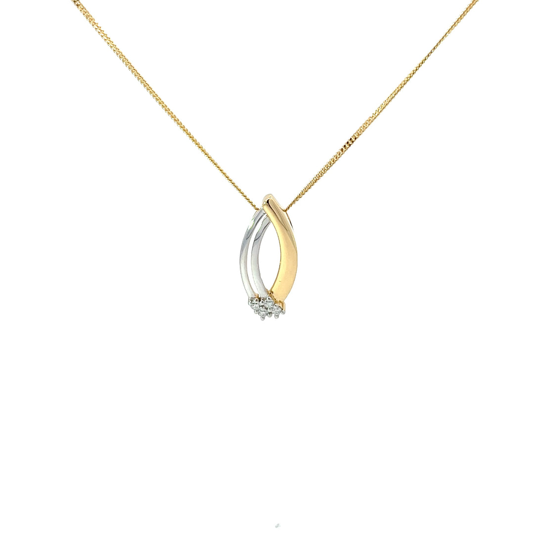 Anhänger Weiss und Gelbgold 18kt mit Brillanten