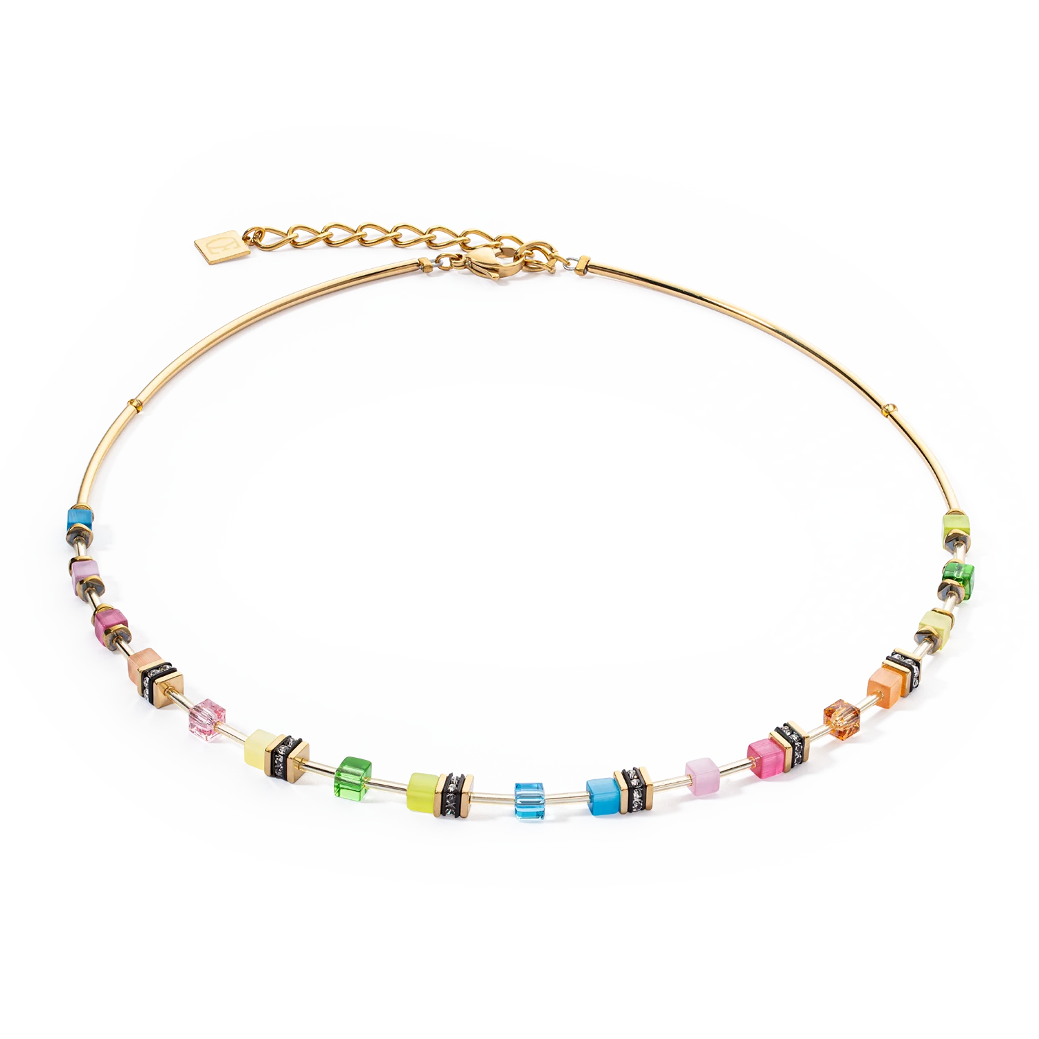 Collier GeoCUBE® Lite Mini Halskette Rainbow