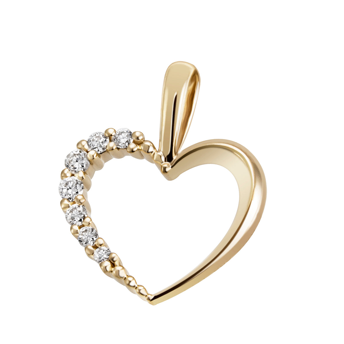Anhänger "Herz" in Gelbgold 18kt mit Brillanten