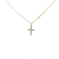 Anhänger Kreuz Gelbgold 18kt mit Brillanten