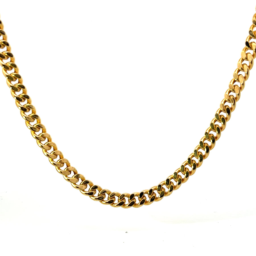 Panzerkette halbmassiv Gelbgold 14kt