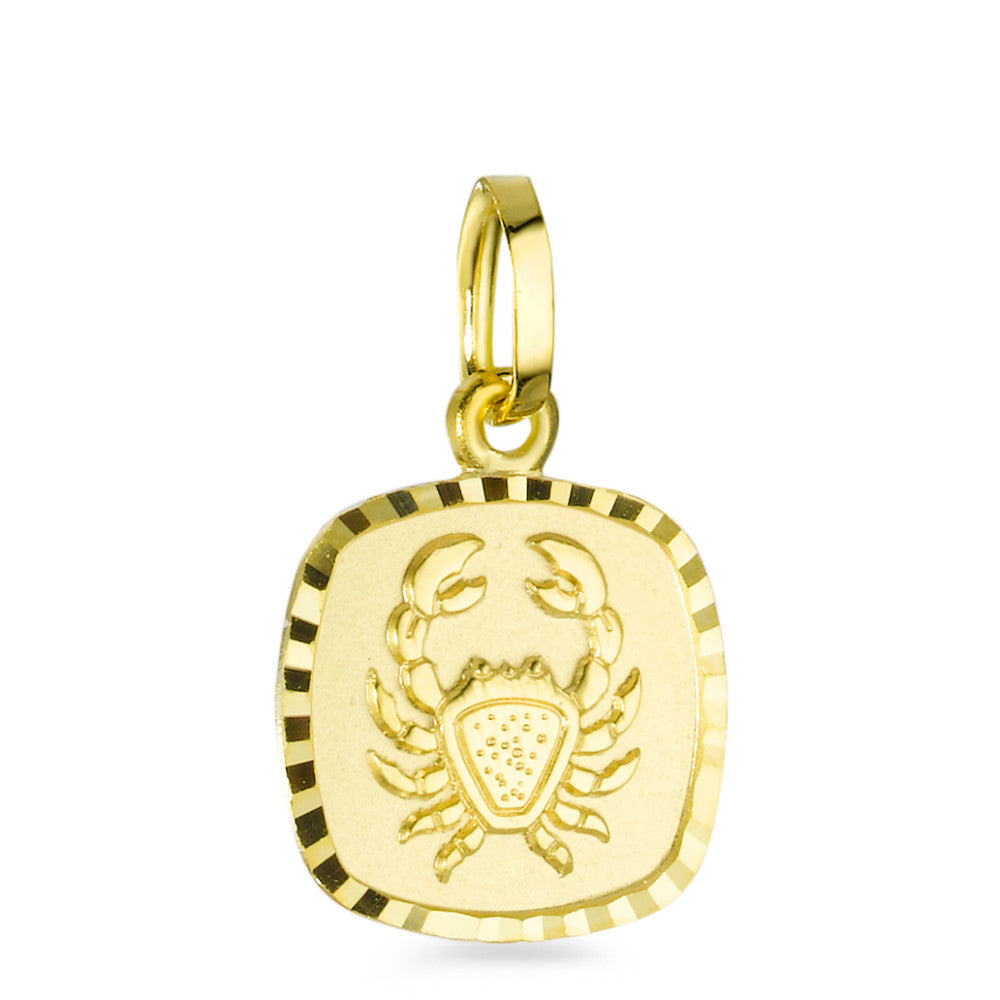 Anhänger Sternzeichen Krebs / Schutzengel in Gelbgold 9kt