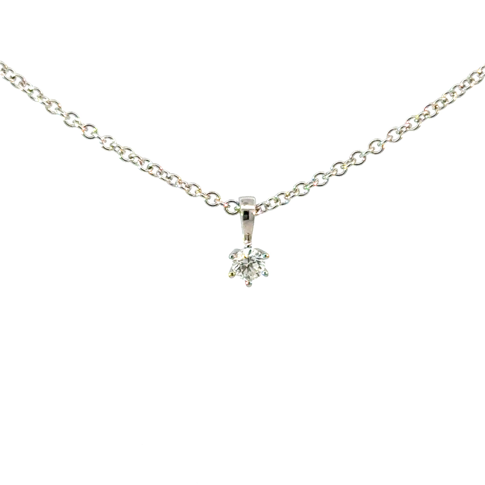 Anhänger Solitär in Weissgold 18kt