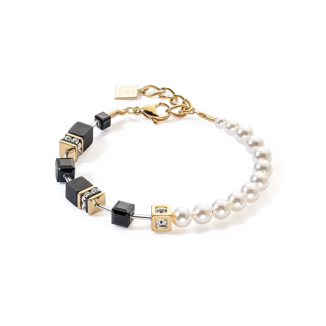 Armband Edelstahl Schwarz- Goldig