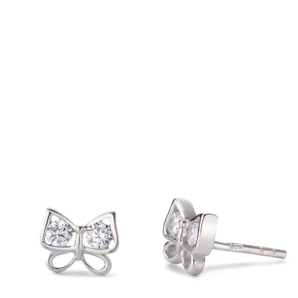 Ohrstecker "Schmetterling" in Silber mit Zirkonia