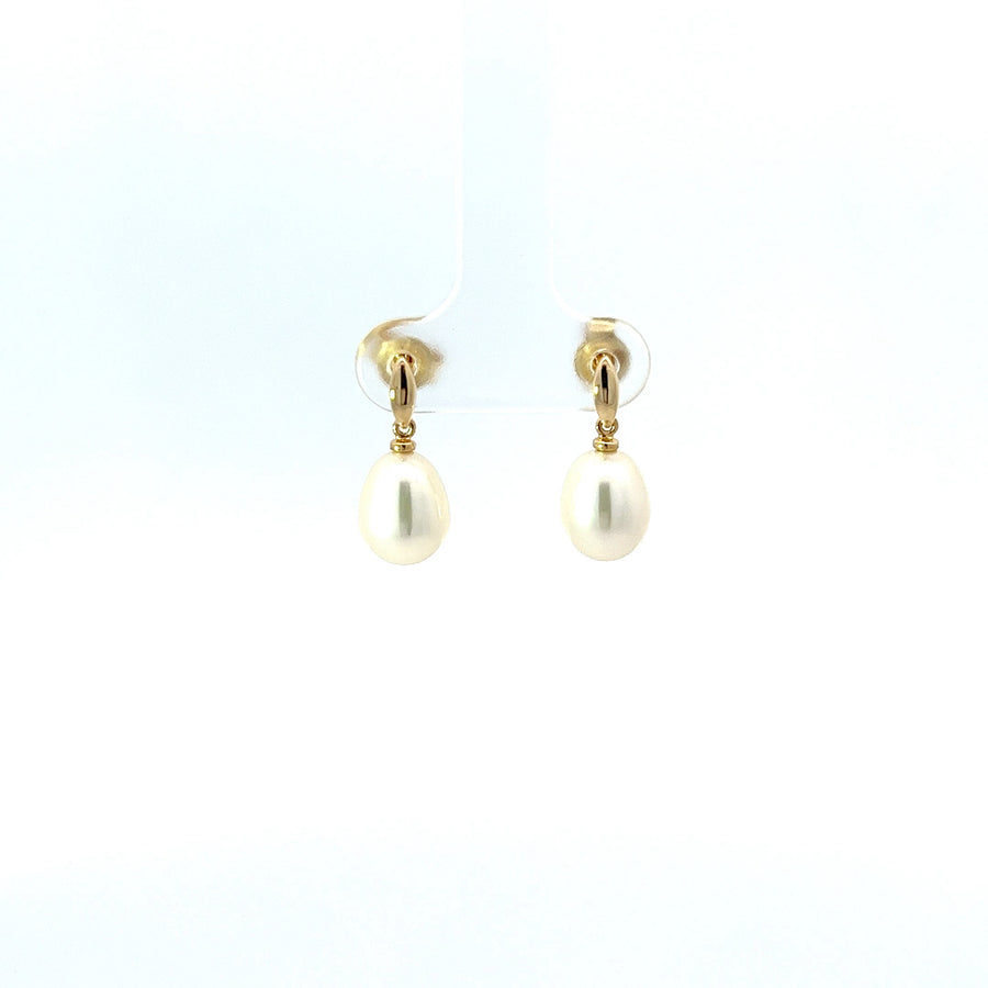 Ohrstecker Gelbgold 18kt Süsswasserzuchtperlen